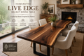 Handcrafted Live Edge Walnut Dining Table – Artisan Made