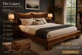 Luxury Handmade Walnut Bed Frame | Solid Wood Bed